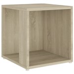 vidaXL Table d'appoint Chêne sonoma 33x33x34 5 cm Aggloméré