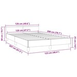 vidaXL Cadre de lit sans matelas gris foncé 120x200 cm velours