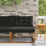 vidaXL Sofa de milieu extérieur Bois d'Acacia Massif Naturel