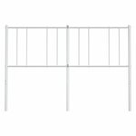 vidaXL Tête de lit métal blanc 160 cm