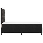 vidaXL Lit à ressorts avec matelas Noir 120 x 200 cm Velours