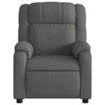 vidaXL Fauteuil de massage inclinable gris foncé tissu