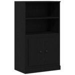 vidaXL Highboard Chêne noir 132 x 35 5 x 103 5 cm Bois d'ingénierie