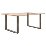 vidaXL Pieds de table à manger en forme de U  2 pièces  acier naturel  100 x (72-73) cm