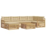 vidaXL Ensemble de canapés d'extérieur 7 pc Blanc et Beige