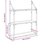 vidaXL Étagère Murale Chêne noir 60 x 21 x 78 5 cm Bois d'ingénierie