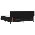 vidaXL Lit avec sommier & matelas & LED noir 200x200 cm en tissu