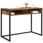 vidaXL Bureau Chêne Fumé 100 x 50 x 75 cm Bois d'ingénierie