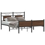 vidaXL Cadre de lit sans matelas chêne marron 150x200 cm