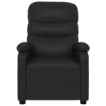 vidaXL Fauteuil inclinable électrique Noir Similicuir