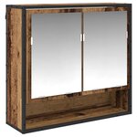 vidaXL Ensemble de mobilier de salle de bain 3 Pièces Bois Ancien