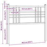 vidaXL Tête de lit de remplacement métal blanc 100 cm