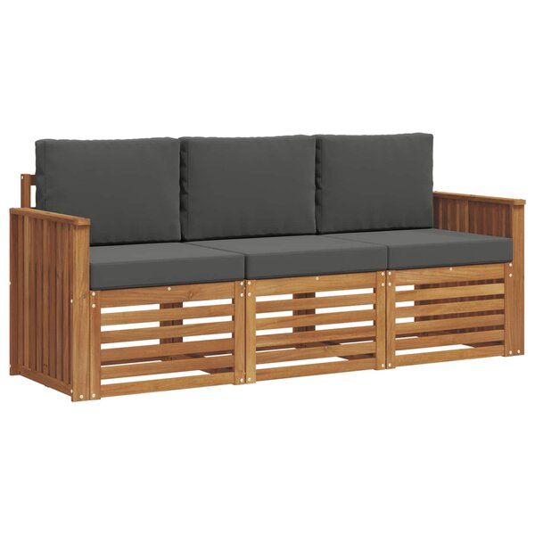 vidaXL Ensembles de canapés 3 pc Naturel et Anthracite
