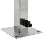 vidaXL Colonne à eau de jardin carrée Acier inoxydable 65 cm