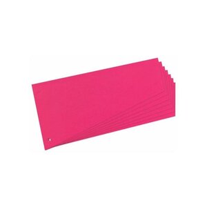 Pqt de 100 Intercalaires trapézoidale A4 carton 190g Rouge Rose HERLITZ