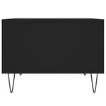 vidaXL Table basse Noir 60x50x36 5 cm Bois d'ingénierie