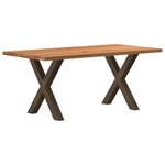 vidaXL Table à manger marron clair bois de chêne massif rectangulaire