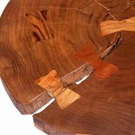 vidaXL Table basse Bois d'acacia massif (55-60)x40 cm