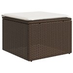 vidaXL Salon de jardin avec coussins 6 Pièces marron résine tressée