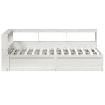 vidaXL Lit bibliothèque sans matelas blanc 120x190 cm bois pin massif