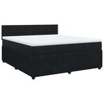 vidaXL Sommier à lattes de lit avec matelas Noir 180x200 cm Velours