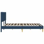 vidaXL Cadre de lit avec tête de lit Bleu 160 x 200 cm Tissu