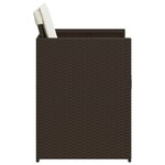 vidaXL Chaises de jardin avec coussins lot de 4 marron résine tressée
