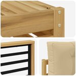 vidaXL Ensemble de canapés d'extérieur 6 pc Blanc et Beige