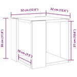 vidaXL Table basse chêne marron 32x32x30 cm bois d'ingénierie