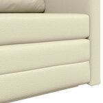 vidaXL Canapé-Lit Crème 124 x 71 x 78 cm Cuir artificiel
