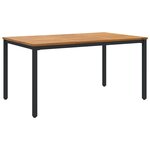 vidaXL Ensemble de salle à manger pour jardin 7 Pièces Noir