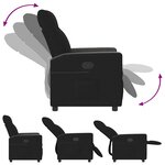 vidaXL Fauteuil inclinable Noir Tissu