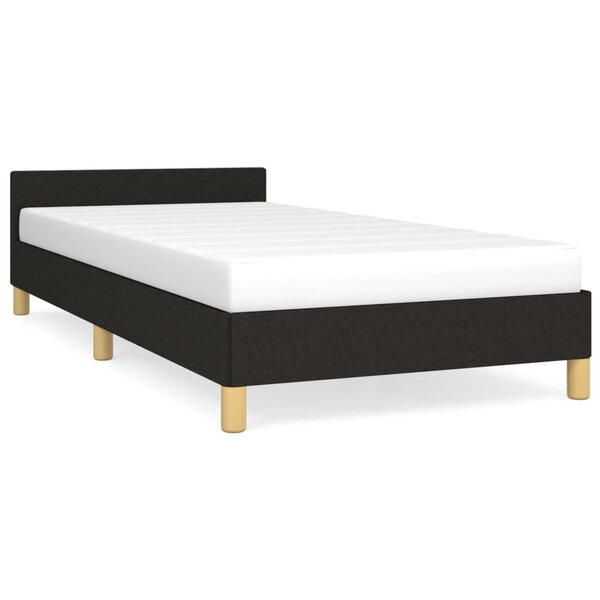 vidaXL Cadre de lit avec tête de lit Noir 80x200 cm Tissu