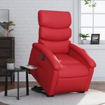 vidaXL Fauteuil inclinable électrique rouge similicuir