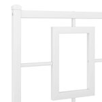 vidaXL Cadre de lit métal avec tête de lit blanc 120x190 cm