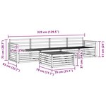 vidaXL Ensemble de canapés d'extérieur 5 pc Naturel