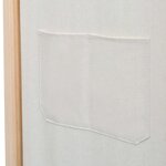 vidaXL Cloison de séparation 3 panneaux Crème 120x170x4 cm Tissu