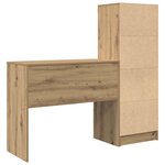vidaXL Bureau avec tiroir avec étagère 2 Pièces Chêne artisanal