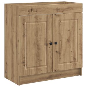vidaXL Armoire sous évier de salle de bain Chêne artisanal