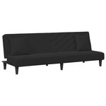 vidaXL Ensemble de canapés 2 Pièces avec coussins noir velours
