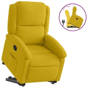vidaXL Fauteuil inclinable Jaune Velours