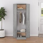 vidaXL Armoires de couloir 2 Pièces sonoma gris Bois d'ingénierie