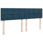 vidaXL Sommier à lattes de lit et matelas Bleu 200x200 cm velours