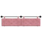 vidaXL Tête de lit suspendue Rose Velours