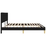 vidaXL Cadre de lit avec tête de lit Noir 180 x 200 cm Tissu