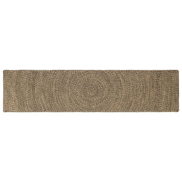 vidaXL Tapis de surface Naturel et noir 60 x 250 cm Jute