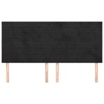 vidaXL Tête de lit Noir 200x5x118/128 cm Velours