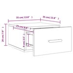 vidaXL Tables de chevet murales 2 Pièces chêne fumé 35x35x20 cm