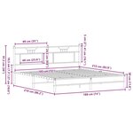 vidaXL Cadre de lit sans matelas chêne marron 183x213 cm