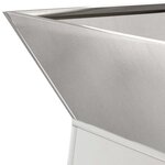 vidaXL Jardinières pilier 2 Pièces avec bol 35x35x73 cm en acier inoxydable.